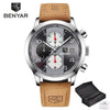 Luxury New Men's Sport Wrist Watches Military Leather Waterproof Watch Luminous Hands Mens Watches by Stevvex
