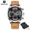 Luxury New Men's Sport Wrist Watches Military Leather Waterproof Watch Luminous Hands Mens Watches by Stevvex