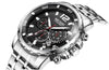Luxury Men's Gold Business Watches Quartz Analogue Wristwatch Stainless Steel Waterproof Luminous Watch by Stevvex