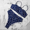 Bikinis Solid Push Up Bikini Padded Bra Straps High Waist Swimsuit Female Swimwear Women's Bathing Suit Lace up Bikini Ribbed Two Piece Swimsuit by Stevvex