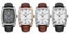 Luxury Business Men's Watches Brown Casual Wrist Leather Strap Waterproof Classic Rectangle Square Watch by Stevvex
