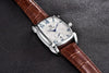 Luxury Business Men's Watches Brown Casual Wrist Leather Strap Waterproof Classic Rectangle Square Watch by Stevvex