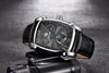 Luxury Business Men's Watches Brown Casual Wrist Leather Strap Waterproof Classic Rectangle Square Watch by Stevvex