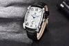 Luxury Business Men's Watches Brown Casual Wrist Leather Strap Waterproof Classic Rectangle Square Watch by Stevvex