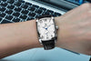 Luxury Business Men's Watches Brown Casual Wrist Leather Strap Waterproof Classic Rectangle Square Watch by Stevvex
