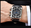 Classic Rectangle Waterproof Case Vintage Design Luxury Watches Leather Strap Business Casual Analog Wrist Watch For Men by Stevvex
