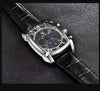 Classic Rectangle Waterproof Case Vintage Design Luxury Watches Leather Strap Business Casual Analog Wrist Watch For Men by Stevvex