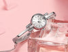 Luxury Small Silver Women Watch Modern Bracelet Wristwatch Quartz Waterproof Mini Round Design by Stevvex