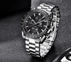 Casual Men's Watches Chronograph Modern Analog Quartz Waterproof Sports Watches Rubber Strap Business Wrist Watches For Men by Stevvex
