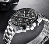 Casual Men's Watches Chronograph Modern Analog Quartz Waterproof Sports Watches Rubber Strap Business Wrist Watches For Men by Stevvex