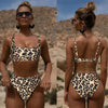 High Waist Bikini Leopard Bikini Women Push Up Swimsuit Women's Leopard Print Swimsuits High Waist Bikini Set 2 Piece Bathing Suits Women Printed Swimwear Tie Dye Summer Swim Beachwear by Stevvex