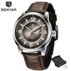 2021 New Simple Business Quartz Men Wristwatch Luxury Casual Leather Strap Waterproof Watch by Stevvex