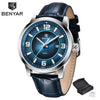 2021 New Simple Business Quartz Men Wristwatch Luxury Casual Leather Strap Waterproof Watch by Stevvex