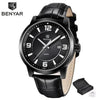 2021 New Simple Business Quartz Men Wristwatch Luxury Casual Leather Strap Waterproof Watch by Stevvex