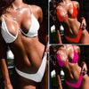 Neon V-bar Underwired Bikini Female Ribbed Swimsuit Women Swimwear Two-pieces Bikini set Push up Bathing Suit by Stevvex