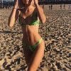 Neon V-bar Underwired Bikini Female Ribbed Swimsuit Women Swimwear Two-pieces Bikini set Push up Bathing Suit by Stevvex