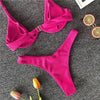 Neon V-bar Underwired Bikini Female Ribbed Swimsuit Women Swimwear Two-pieces Bikini set Push up Bathing Suit by Stevvex