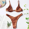 Neon V-bar Underwired Bikini Female Ribbed Swimsuit Women Swimwear Two-pieces Bikini set Push up Bathing Suit by Stevvex