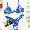 Neon V-bar Underwired Bikini Female Ribbed Swimsuit Women Swimwear Two-pieces Bikini set Push up Bathing Suit by Stevvex