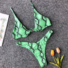 Neon V-bar Underwired Bikini Female Ribbed Swimsuit Women Swimwear Two-pieces Bikini set Push up Bathing Suit by Stevvex