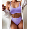 Female High Waist Swimsuit Bikini Sports Swimsuits For Women Two Piece Crop Top Bikini Set High Waist High Cut Bathing Suits Women Swimwear Two-piece Bikini Set Bathing Suit Swimwear by Stevvex