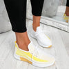 Elegant Sport Women's Vulcanized Female Lace Up Mesh Sneakers Round Toe Casual Walking Shoes Mesh Flat Anti-slip Women Breathable Mesh Fashion Sneakers by Stevvex