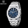 Fashion Stainless Steel Mens Quartz Analog Watch Luminous Waterproof Mens Sports Minimalist Wrist Watch by Stevvex