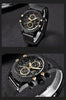 Sport Chronograph Fashion Luxury Men Watches Mesh & Rubber Band Waterproof Quartz Gold Watch For Men by Stevvex