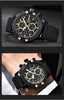 Sport Chronograph Fashion Luxury Men Watches Mesh & Rubber Band Waterproof Quartz Gold Watch For Men by Stevvex