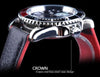 2021 Fashion Black Red Sport Mens Watches Luxury Luminous Hands Watch Elegant Leather Strap Design by Stevvex