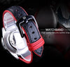 2021 Fashion Black Red Sport Mens Watches Luxury Luminous Hands Watch Elegant Leather Strap Design by Stevvex