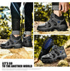 Winter Leather Mens Boots Fur Super Warm Snow Boots Men Winter Work Casual Shoes High Top Rubber Boots Winter Warm Outdoor Walking Lace Up Anti-Slip Breathable Ankle Booties by Stevvex