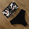 Bikini Swimwear Swimsuit Women Floral Print High Waist Bikini Set Back Cross Bathing Suit Female Beach Wear Women's Bikini Swimsuits Strapless Two Pieces Bathing Suits by Stevvex