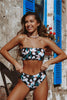 Bikini Swimwear Swimsuit Women Floral Print High Waist Bikini Set Back Cross Bathing Suit Female Beach Wear Women's Bikini Swimsuits Strapless Two Pieces Bathing Suits by Stevvex