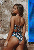 Bikini Swimwear Swimsuit Women Floral Print High Waist Bikini Set Back Cross Bathing Suit Female Beach Wear Women's Bikini Swimsuits Strapless Two Pieces Bathing Suits by Stevvex