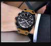 Mens Military Army Watches Analog Chronograph Watch Genuine Leather Strap Sports Casual Waterproof Male Quartz Wristwatch by Stevvex