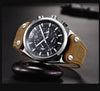 Mens Military Army Watches Analog Chronograph Watch Genuine Leather Strap Sports Casual Waterproof Male Quartz Wristwatch by Stevvex