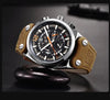 Mens Military Army Watches Analog Chronograph Watch Genuine Leather Strap Sports Casual Waterproof Male Quartz Wristwatch by Stevvex