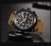 Mens Military Army Watches Analog Chronograph Watch Genuine Leather Strap Sports Casual Waterproof Male Quartz Wristwatch by Stevvex