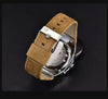 Mens Military Army Watches Analog Chronograph Watch Genuine Leather Strap Sports Casual Waterproof Male Quartz Wristwatch by Stevvex