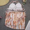 Bikini Women Push Up Swimsuit 3 Piece Bikini Set With Cover Up Women's Fashion 3 Piece Tie Dye Top Bikini Set Swimsuit Cover Up Skirt Swimwear Push Up Bather Swim Wear by Stevvex