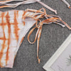 Bikini Women Push Up Swimsuit 3 Piece Bikini Set With Cover Up Women's Fashion 3 Piece Tie Dye Top Bikini Set Swimsuit Cover Up Skirt Swimwear Push Up Bather Swim Wear by Stevvex
