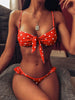 New Bikini Set Women Solid Female Cut Bikinis Swimwear Push Up Swimsuit Bath Suit Women's Bikini Padded Cutout Strappy Halter Swimsuits Two Piece Bathing Suits by Stevvex