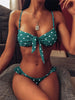 New Bikini Set Women Solid Female Cut Bikinis Swimwear Push Up Swimsuit Bath Suit Women's Bikini Padded Cutout Strappy Halter Swimsuits Two Piece Bathing Suits by Stevvex