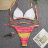 Bikini Women Push Up Swimsuit 3 Piece Bikini Set With Cover Up Women's Fashion 3 Piece Tie Dye Top Bikini Set Swimsuit Cover Up Skirt Swimwear Push Up Bather Swim Wear by Stevvex