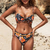 Push Up Floral Bikini Sets Women Two Pieces Swimsuits Women's Bathing Suits Push Up Halter Bandage Bikini Floral Printing Swim Bottoms Two Piece Swimsuits New Girl Beach Bathing Suits Swimwear by Stevvex
