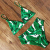 Bikini Swimwear Swimsuit Women Solid Bathing Suit Bikini Set With Pad Female High Waist Beachwear Women Bikini Swimsuits 2 Piece Deep V Neck Swimwear Adjustable Strap Back Bathing Suits by Stevvex
