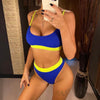 Female High Waist Swimsuit Bikini Sports Swimsuits For Women Two Piece Crop Top Bikini Set High Waist High Cut Bathing Suits Women Swimwear Two-piece Bikini Set Bathing Suit Swimwear by Stevvex