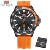 Sport Orange Mens Watch Waterproof Quartz Analog Watches Fashion Silicone Strap Classic Design For Men by Stevvex
