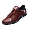 New Mens Leather Casual Sneakers Fashion Solid Leather Shoes Business Sport Flat Round Toe Fashion Sneakers Dress Shoes For Men Walking Business Office Driving Comfort Loafers by Stevvex